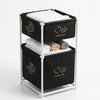 Double Layer Storage Rack with Metal Laundry Basket