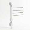 No Drill Swivel Towel Rack with 4 Bars and Hooks