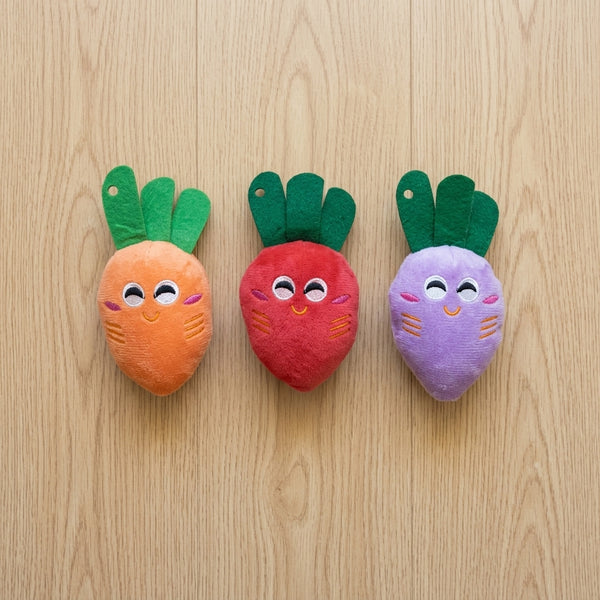 Vegetable & Fruit Plush Squeaky Dog Toy