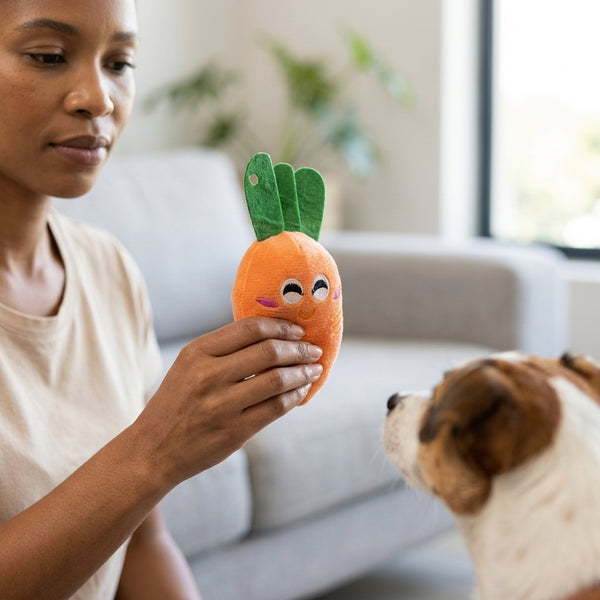 Vegetable & Fruit Plush Squeaky Dog Toy