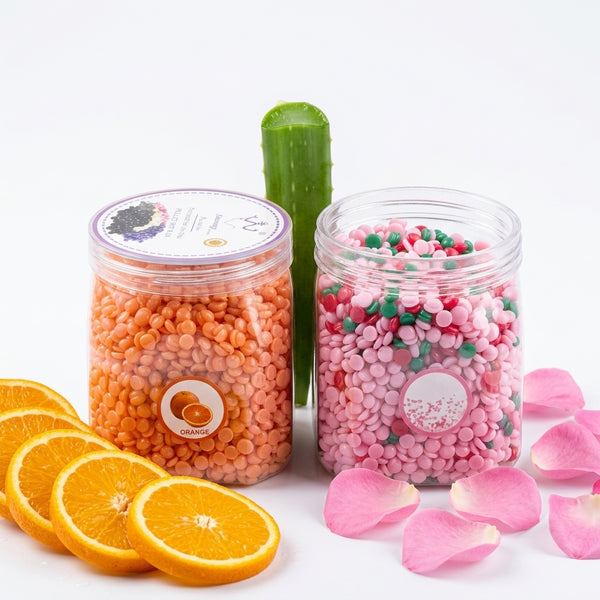 2-Piece Jar Set Hard Wax Beans Hair Removal Kit