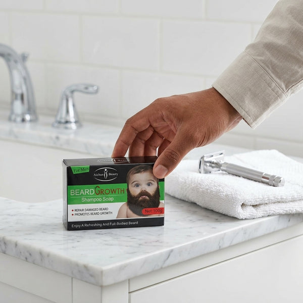 Beauty Men Beard Growth Soap & Grooming Kit