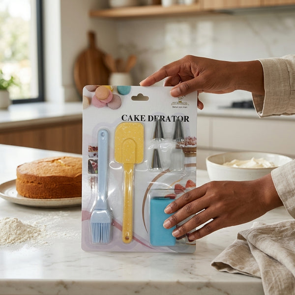 Baking Set with Piping Bag, Nozzles, Spatula & Brush