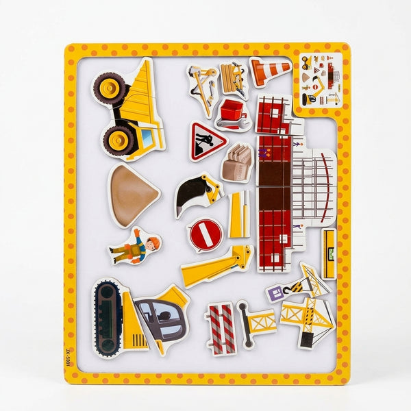 Kids Magnetic Construction Puzzle Whiteboard Set