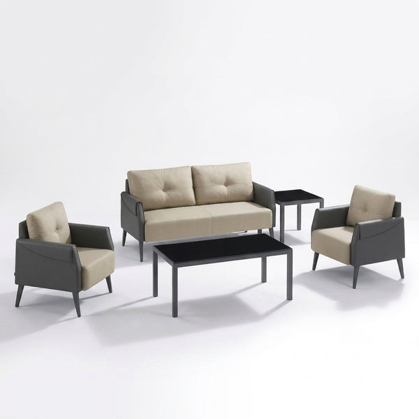 Modern 3 Piece Lounge Suite with Sofa and Armchairs