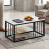 Marble-Effect Tabletop: Stylish Coffee Table Design