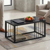 Marble-Effect Tabletop: Stylish Coffee Table Design