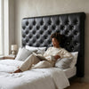 Button-Tufted Upholstered Headboard for Bedrooms