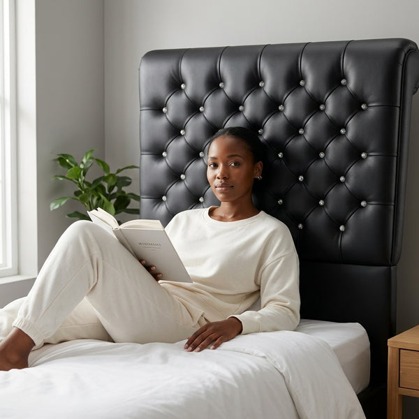 Button-Tufted Upholstered Headboard for Bedrooms