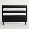 Black Upholstered Panel Headboard for Bedroom