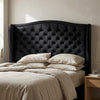Arched Button-Tufted Wingback Headboard