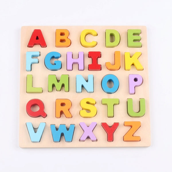 Wooden 3D Alphabet Puzzle Kids Toy