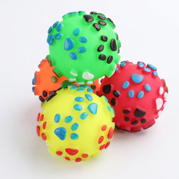 Colorful Cute Rolling Vinyl Squeaky Dog Chew Toy