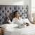 Grey Diamond Tufted Upholstered Headboard