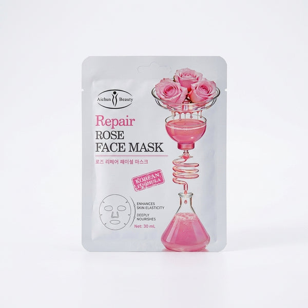 Natural Rose Facial Sheet Mask with Vitamin C