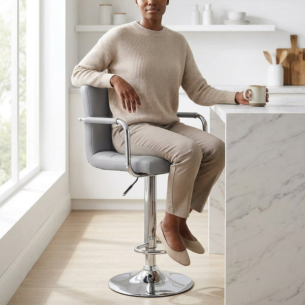 Modern Kitchen Stool with Armrests