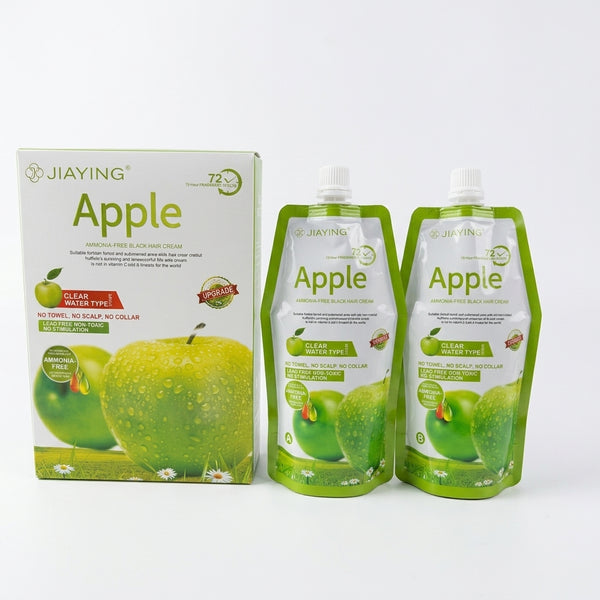 Ammonia Free Black Hair Dye Cream with Apple Scent