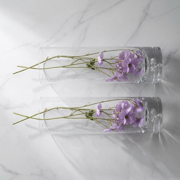 Tall Slim Glass Cylinder Vase for Table Decor