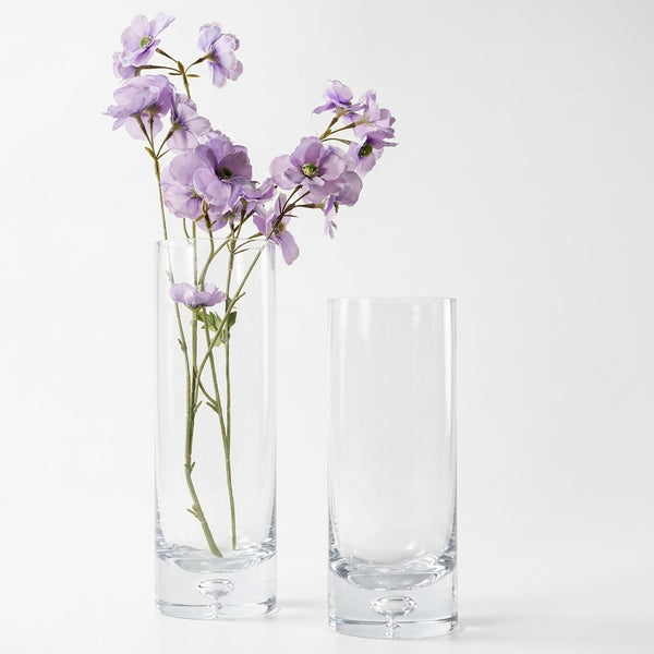 Tall Slim Glass Cylinder Vase for Table Decor