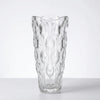 Round Point Textured Glass Vase with Wavy Rim
