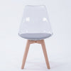 Transparent Acrylic Chair with Solid Wood