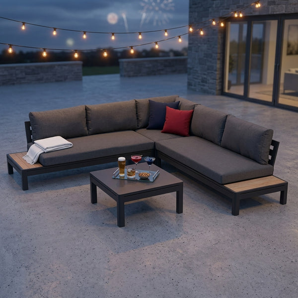 Six Seater Corner Patio Lounge Set