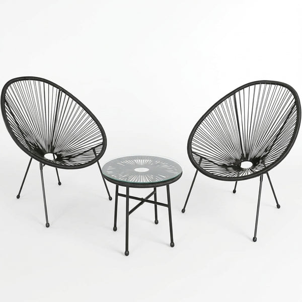 3 Piece Outdoor Acapulco Chairs Set