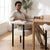 Beige Barrel Dining Chair (Linen Upholstery)