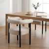 Beige Barrel Dining Chair (Linen Upholstery)