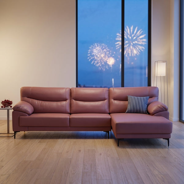 Nebula L-Shaped Leather Sofa with Premium Comfort and Style