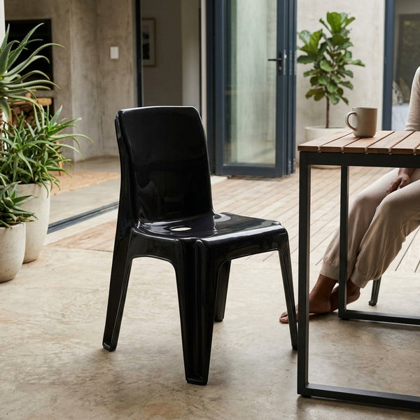 Heavy Duty Plastic Chair with Comfortable Ergonomic Design