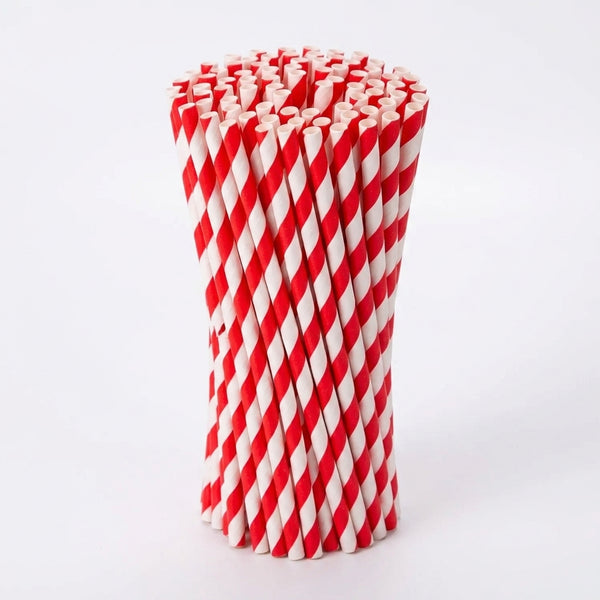 12-Piece Eco-Friendly Disposable Paper Straw Set