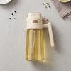Glass Oil Dispenser Bottle with Flip Cap and Handle 680ml