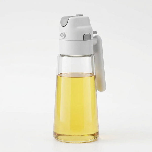 Glass Oil Dispenser Bottle with Flip Cap and Handle 680ml