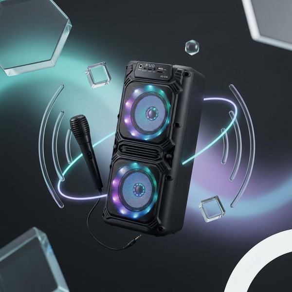LED Bluetooth Karaoke Speaker with Microphone