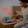 Digital Alarm Clock Projector LED RGB Display