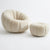 Fuzzy Pumpkin Chair with Ottoman