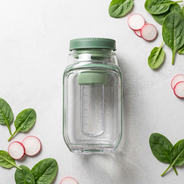 Glass Salad Jar Meal Prep Container with Lid
