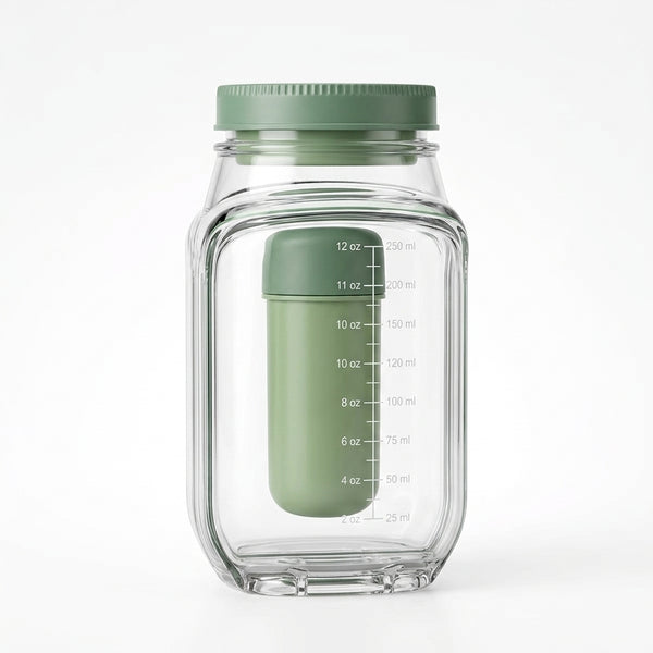 Glass Salad Jar Meal Prep Container with Lid