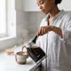 Electric Turkish Coffee Maker with Glass Pot and Foldable Handle