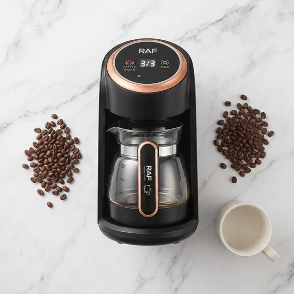 Electric Turkish Coffee Maker with Glass Carafe and Touch Controls