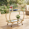 Double-Level Gold Bar Cart for Serving