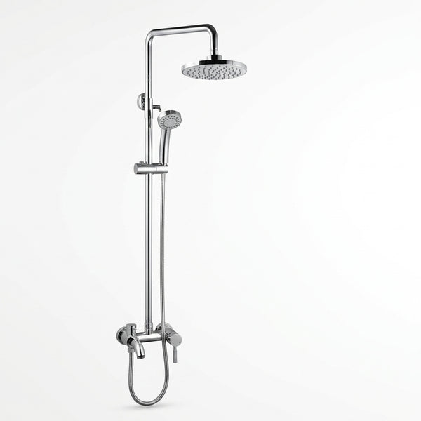 Round Shower Head with Offset Handle Set