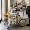 Multi-Level Silver Bar Cart for Serving