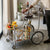 Multi-Level Silver Bar Cart for Serving