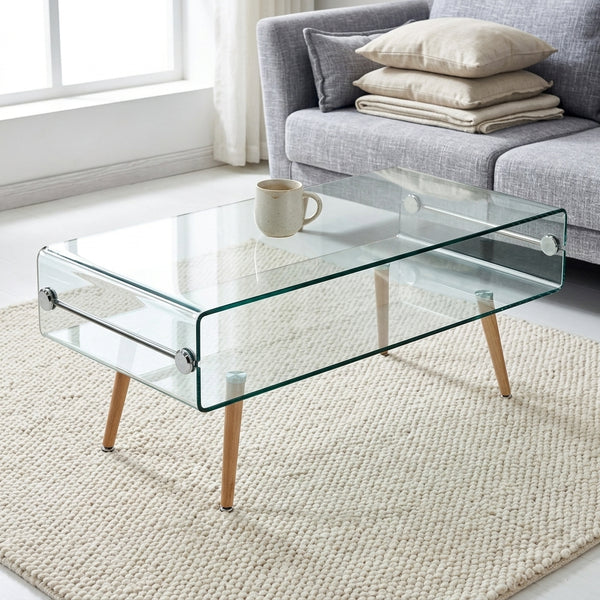Tempered Glass Coffee Table for Home Living