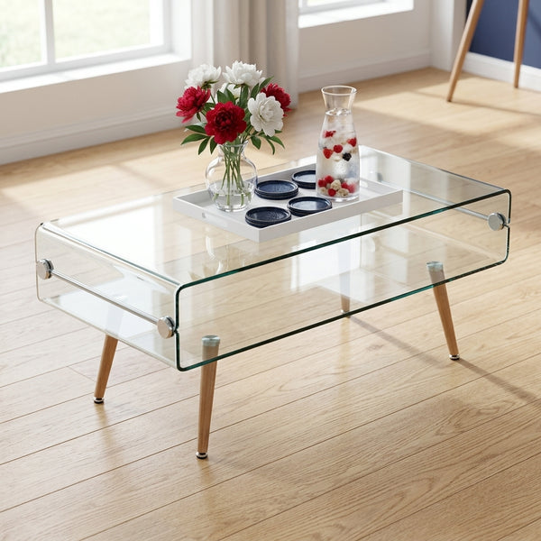 Tempered Glass Coffee Table for Home Living