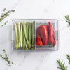 Two-Compartment Fruit & Vegetable Storage Box