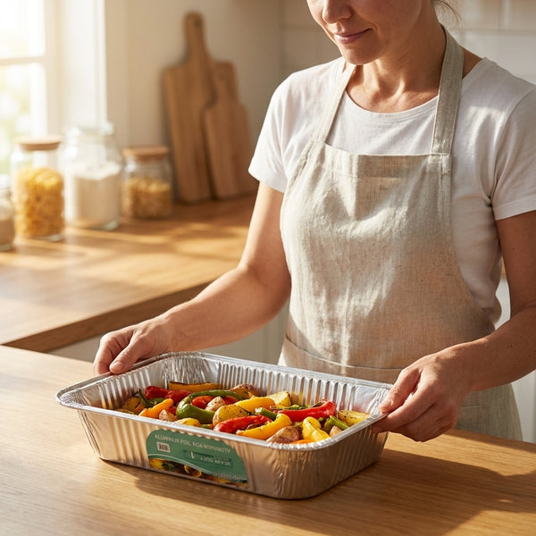 Aluminium Foil Roasting Trays with Lids for Oven and BBQ