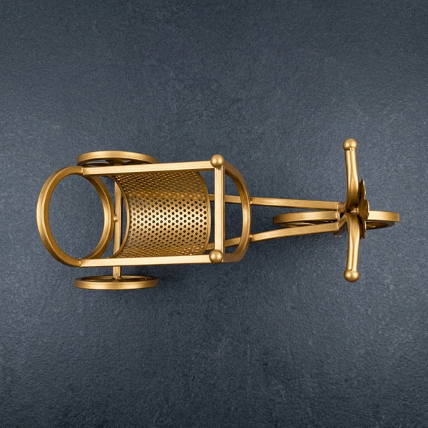 Gold Bicycle Wine Bottle Holder and Display Stand